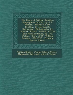 Front cover_The Diary of William Bentley