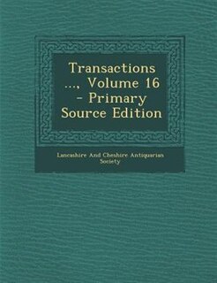Couverture_Transactions ..., Volume 16 - Primary Source Edition