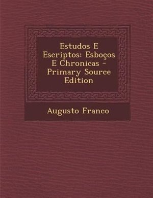 Front cover_Estudos E Escriptos