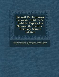 Front cover_Recueil De Journaux Caennais, 1661-1777