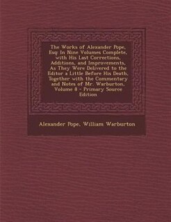 Couverture_The Works of Alexander Pope, Esq