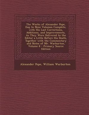 Couverture_The Works of Alexander Pope, Esq
