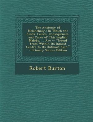 Couverture_The Anatomy of Melancholy,