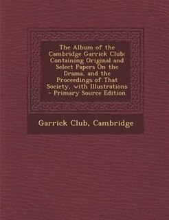 Couverture_The Album of the Cambridge Garrick Club