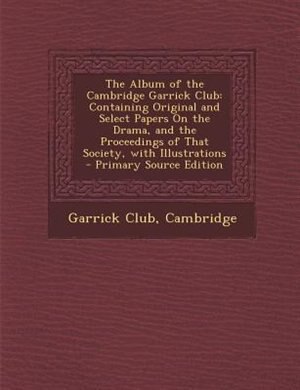 Couverture_The Album of the Cambridge Garrick Club