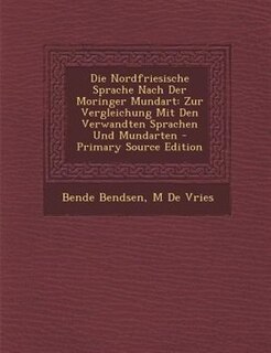 Couverture_Die Nordfriesische Sprache Nach Der Moringer Mundart
