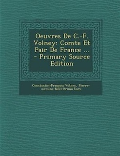 Couverture_Oeuvres De C.-F. Volney