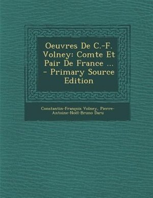 Couverture_Oeuvres De C.-F. Volney