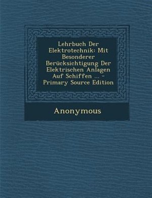Front cover_Lehrbuch Der Elektrotechnik