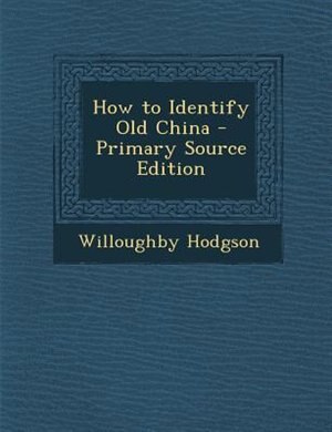 Couverture_How to Identify Old China