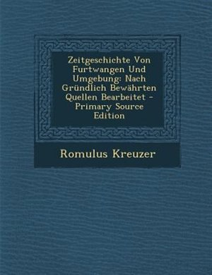 Couverture_Zeitgeschichte Von Furtwangen Und Umgebung