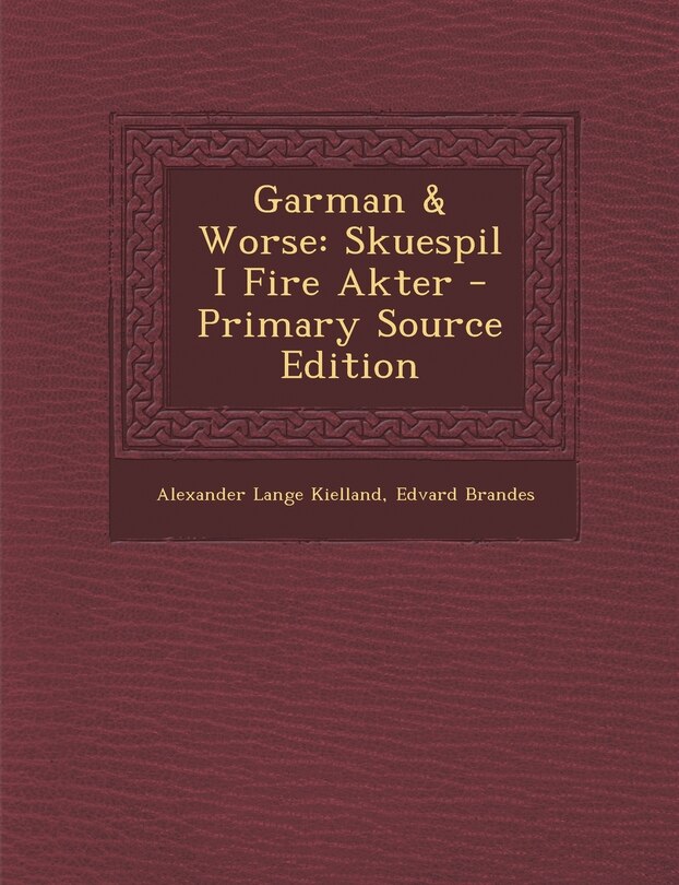 Front cover_Garman & Worse