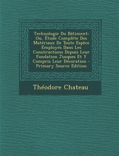 Front cover_Technologie Du Bâtiment