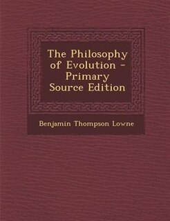 Couverture_The Philosophy of Evolution - Primary Source Edition