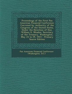 Front cover_Proceedings of the First Pan American Financial Conference