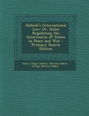 Couverture_Halleck's International Law