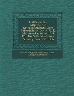 Front cover_Leitfaden Der Allgemeinen Kriegsgeschichte