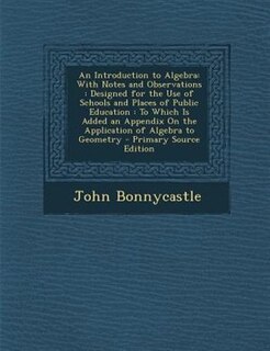 Couverture_An Introduction to Algebra