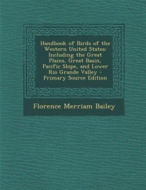 Couverture_Handbook of Birds of the Western United States