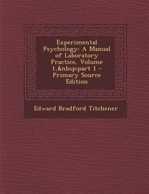 Front cover_Experimental Psychology