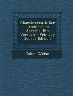 Couverture_Charakteristik Der Lateinischen Sprache