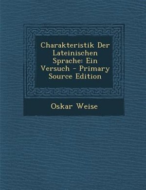 Couverture_Charakteristik Der Lateinischen Sprache