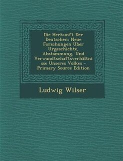 Front cover_Die Herkunft Der Deutschen