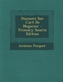 Couverture_Discours Sur L'art De Negocier