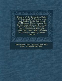 Front cover_History of the Expedition Under the Command of Captains Lewis and Clarke