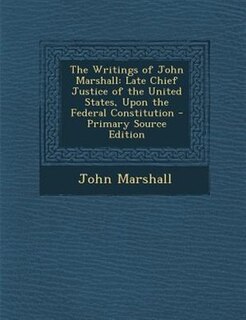 Couverture_The Writings of John Marshall
