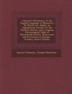 Couverture_Johnson's Dictionary of the English Language in Miniature