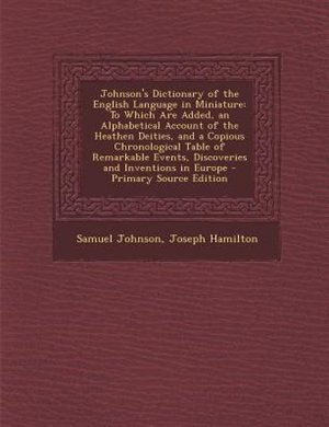 Couverture_Johnson's Dictionary of the English Language in Miniature