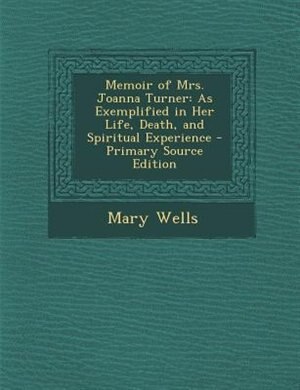 Front cover_Memoir of Mrs. Joanna Turner
