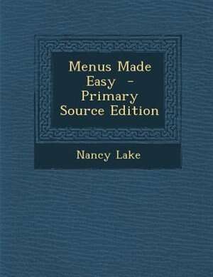 Front cover_Menus Made Easy