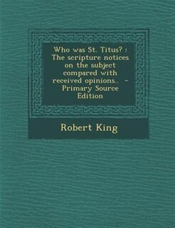 Front cover_Who was St. Titus?