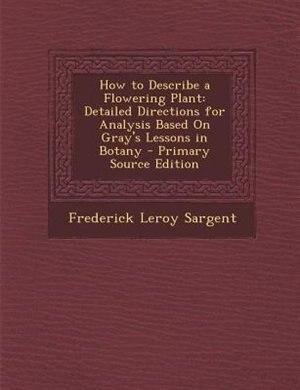 Front cover_How to Describe a Flowering Plant
