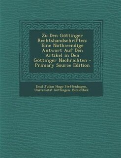 Front cover_Zu Den Göttinger Rechtshandschriften