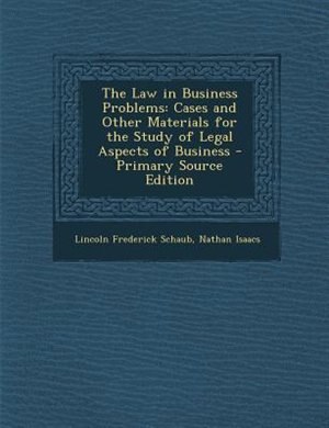 Couverture_The Law in Business Problems