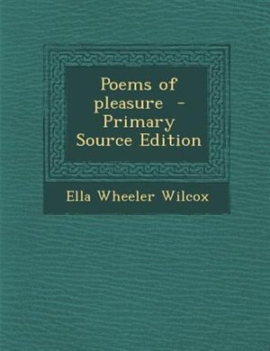 Front cover_Poems of pleasure  - Primary Source Edition