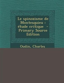 Front cover_Le spinozisme de Montesquieu