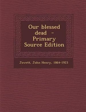 Couverture_Our blessed dead