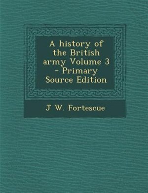 Front cover_A history of the British army Volume 3