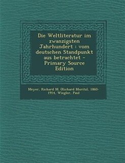 Front cover_Die Weltliteratur im zwanzigsten Jahrhundert
