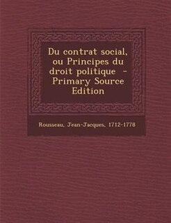 Front cover_Du contrat social, ou Principes du droit politique