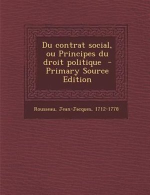Front cover_Du contrat social, ou Principes du droit politique