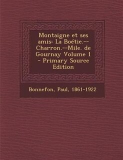 Front cover_Montaigne et ses amis