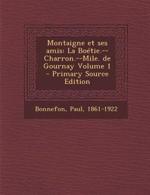 Front cover_Montaigne et ses amis