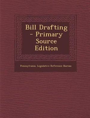Front cover_Bill Drafting