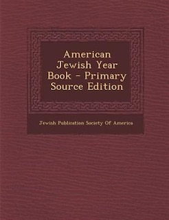 Front cover_American Jewish Year Book - Primary Source Edition