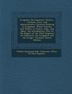 Couverture_Irrigation Development